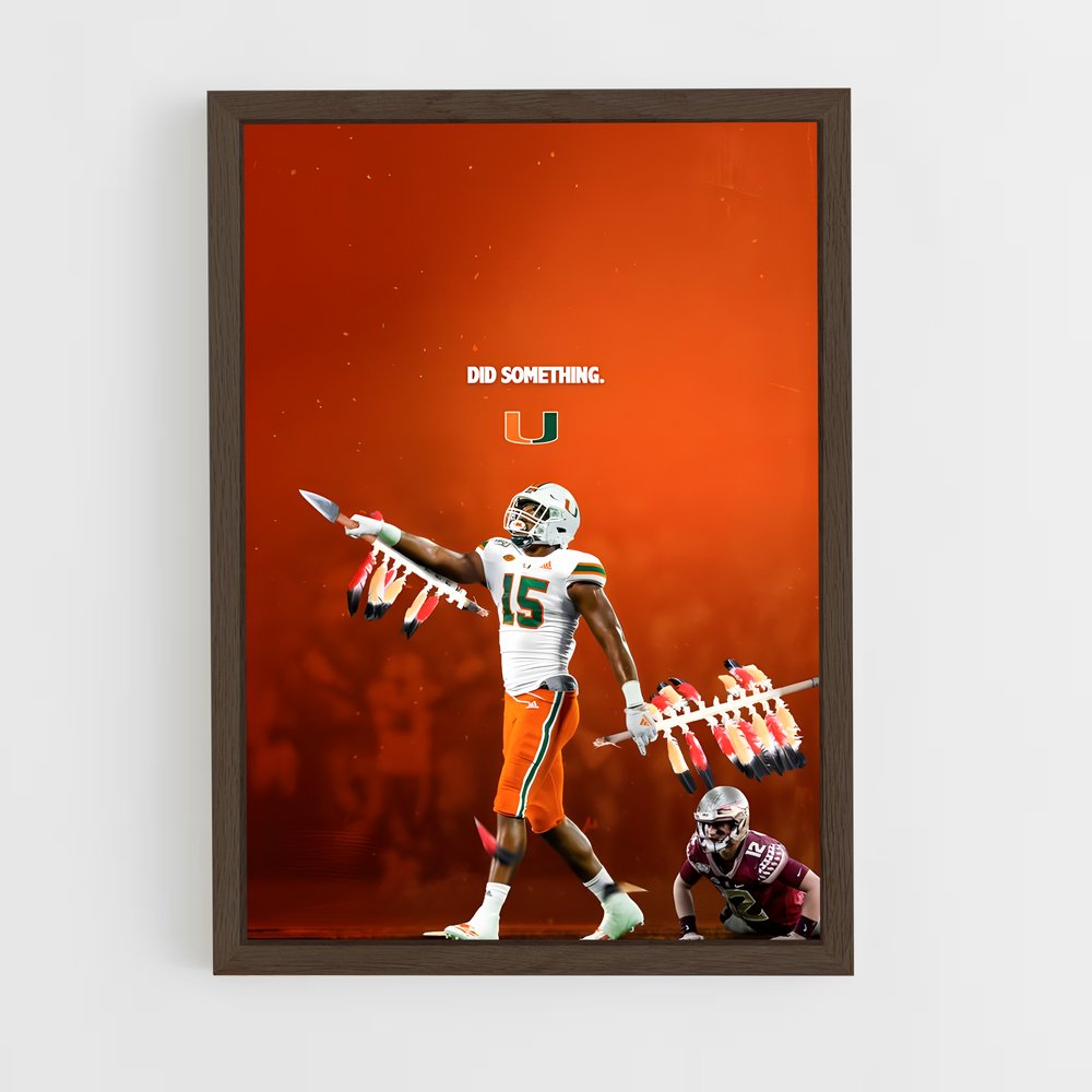 Poster Miami hurricanes – affiche Baseball (vue 5)